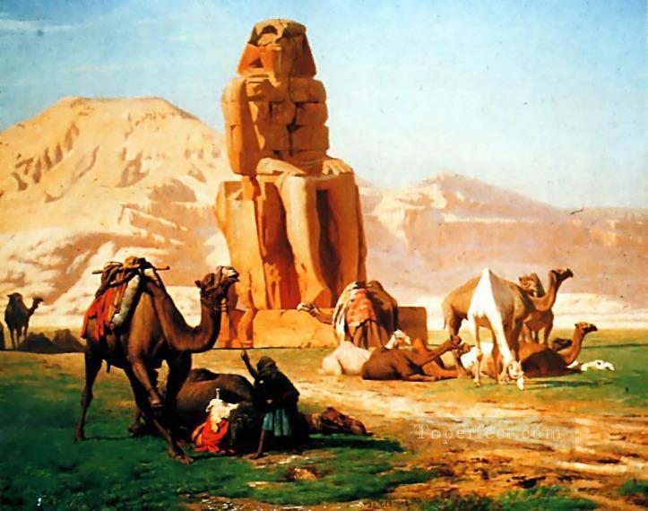 The Colossus of Memnon Greek Arabian Orientalism Jean Leon Gerome Oil Paintings